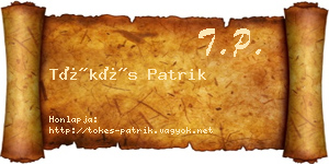 Tőkés Patrik névjegykártya