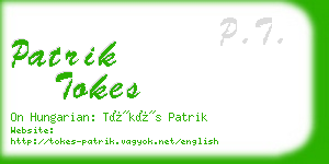 patrik tokes business card